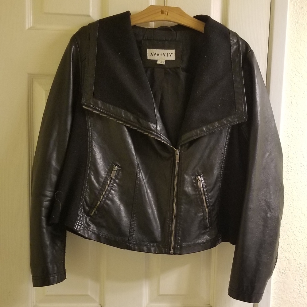 Asymmetrical Leather AVA VIV Jacket